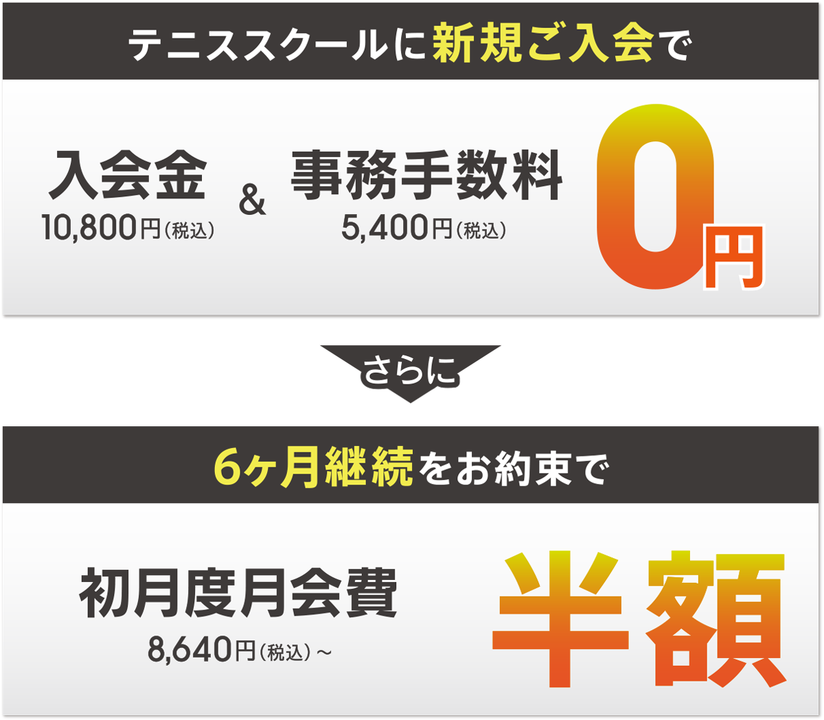 入会金事務手数料無料